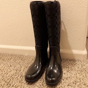 Coach over knee boots, waterproof
